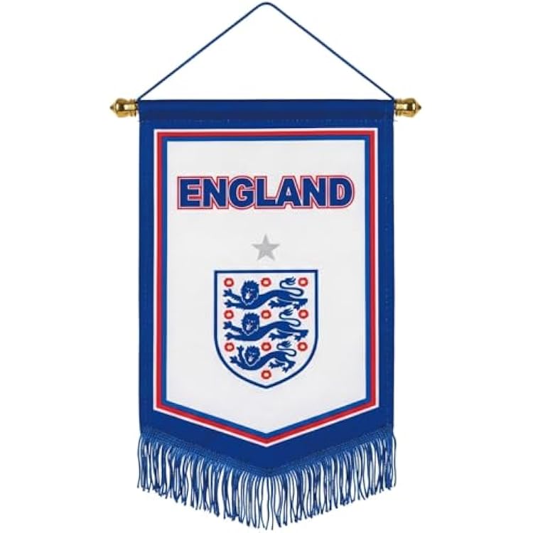 England Soccer Team Flag, Soccer Flag for World Cup, Double-sided Flag, Waterproof, Team Flag for Soccer Fans (England)