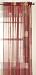 Renaissance Home Fashion Jasmine Tile Print Sheer Rod Pocket Panel, Burgandy, 56-Inch by 84-Inch