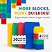 BiggoBlocks Big Blocks for Kids Ages 4-8, Indoor & Outdoor Blocks for Kids Jumbo Games, Large Building Blocks (24 PC) Beginner Set