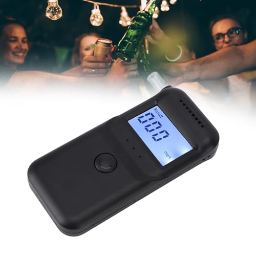 UEGFSIJRF Alcohol Tester Intelligent Voice Semiconductor Gas Sensor Accurate Large Display Portable Drunk Driving Test Family Gathering