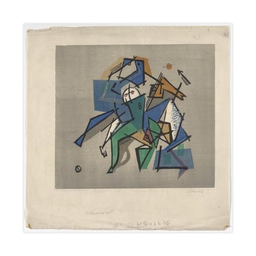 Impression sur toile de polo Louis Schanker art mural sans cadre 71x71 cm