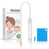 Baby Nasal Aspirator with 24 Replacement Filters - Soft Silicone Tip Nose Sucker for Newborns and Toddlers - Manual Suction for Quick Relief from Congestion - BPA-Free Transparent Mucus Extractor