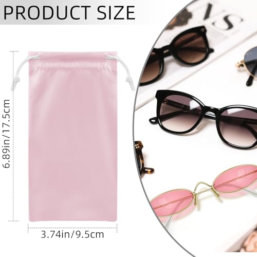 Image of TKYZMS 8-Pcs Eyeglass Pouch Set with 2 Microfiber Cleaning Cloths-Soft Sunglasses Case,Travel Glasses Case,Sunglass Sleeve,Storage Bag for Eyeglasses,Sunglasses,Watch,Jewelry & Smartphone