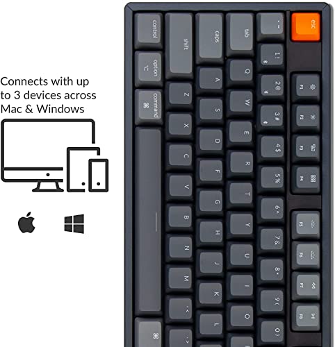 Keychron K10 Rgb Full Size Layout Hot-Swappable Mechanical Keyboard For Mac Windows, Multitasking 104-Key Bluetooth Wireless/Usb Wired Gaming Keyboard With Gateron G Pro Red Switch Aluminum Frame #TOP2