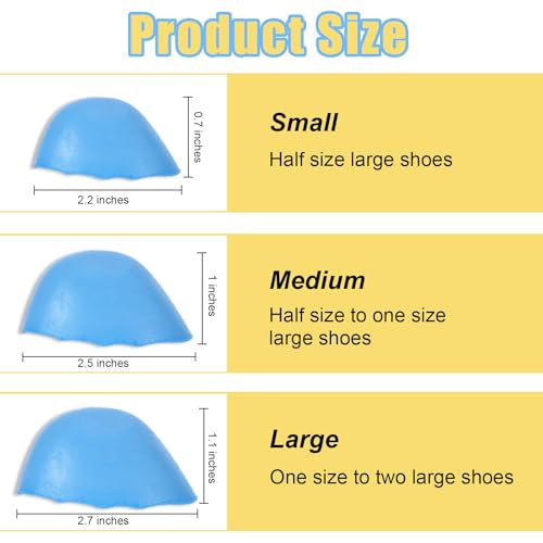 Image of Shoe Filler for Too Big Shoes Women and Men,Shoes Too Big Inserts, Can Be Used to Fill The Inside of The Footwear ,Cushion The Pressure and Prevent Slipping Off (3 Pairs Large Size, Blue)