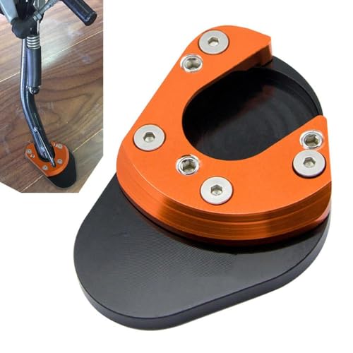 Extension de béquille moto pour stabiliser votre trail en road trip aventure