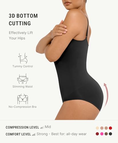 Image of FeelinGirl Shapewear Bodysuit Tummy Control Body Shaper for Women