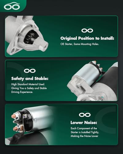 Image of SCITOO Starter Motor fit for Jeep for Grand Cherokee 5.2L 1993-1998,for Jeep for Grand Cherokee 5.9L 1998,for Jeep for Grand Wagoneer 5.2L 1993 Replacement Starter 113044