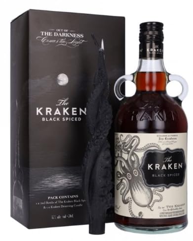 Kraken Black Spiced Rum Gift Set With Deterring Candle (1L Bottle) - Limited Edition Bottle