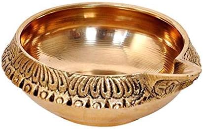 Latón tradición kuber Diya para decoración del hogar Pooja Diwali regalo puja tamaño del artículo de 2 pulgadas