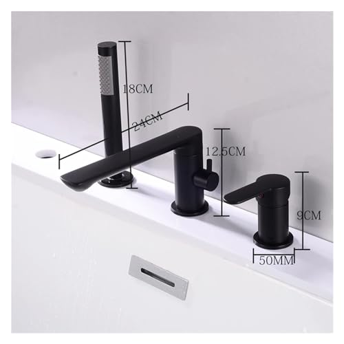 Robinet de salle de bain mitigeur laiton 3 trous pour évier vasque - 7