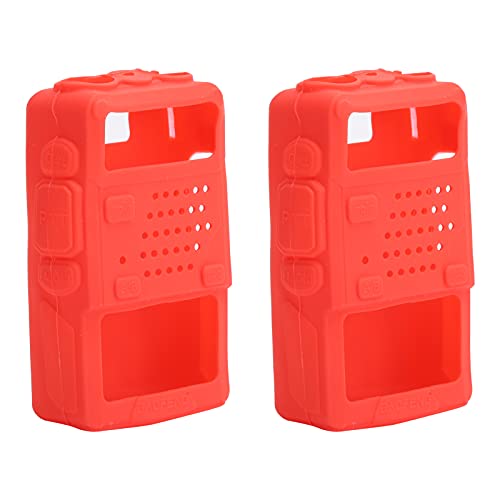 Coque silicone souple Baofeng UV5R rouge légère lot de 2
