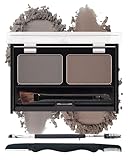 Eyebrow Powder Kit-Waterproof Two Colors Brow Powder Tinted Palette Long Lasting Up to 16H,Taupe/Brown Brow Filler Defined&Sculpt Natural Eyebrow Makeup for Sparse Brow with Brow Brush&Razor-02