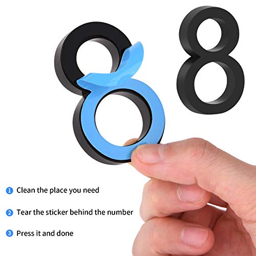 20 Pieces Self-Adhesive Door House Numbers Mailbox Numbers Street Address Numbers For Mailbox Signs, 0 To 9 (2.36" 20 Pack (0-9）, Black) #TOP5