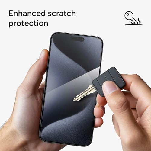 ZAGG InvisibleShield Glass Elite Screen Protector for iPhone 15 Pro - 5X Stronger Tempered Glass, Scratch & Impact Protection, Smudge-Resistant, Easy to Install - Clear