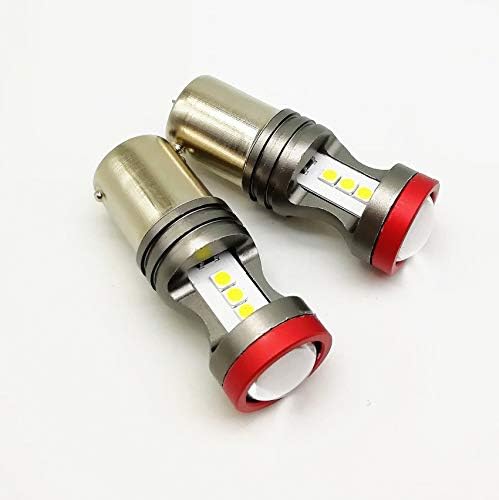 382 White P21W (12V-24V) 7* 3030 SMD Canbus LED Bulbs (5500K) Car Sidelight, DRL, Stop/Tail, Rear Brake, Reverse led light bulbs, Pack of 2