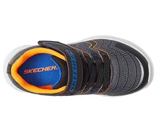 Skechers Boy's Microspec II - Troms (Little Kid/Big Kid) Black/Blue/Orange 11.5 Little Kid M3