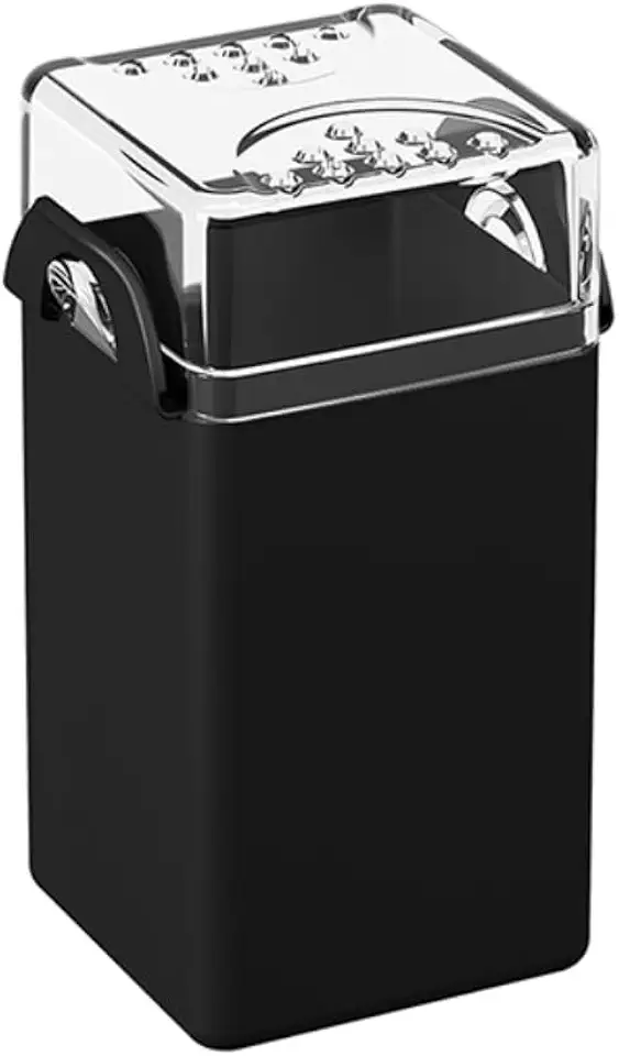 Saleiro/Pimenteiro Casual, 5 x 4 x 8 cm, Preto, Coza