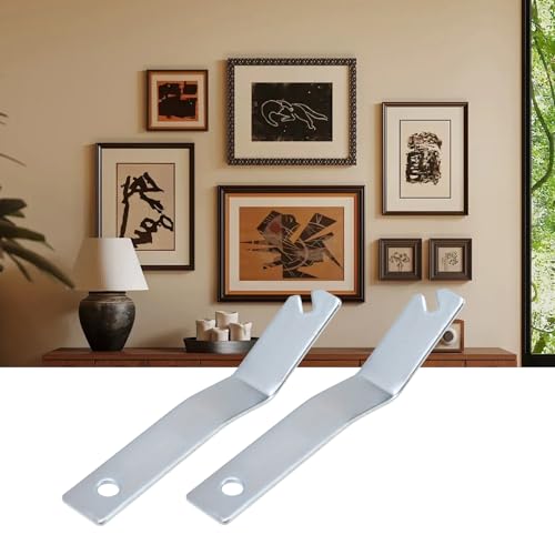 Image of Oedema 6 Pcs Picture Hangers Iron Photo Frame Hanging Kit with Screws Heavy Duty Picture Frame Hooks Frame Hanging Hardware, Silver