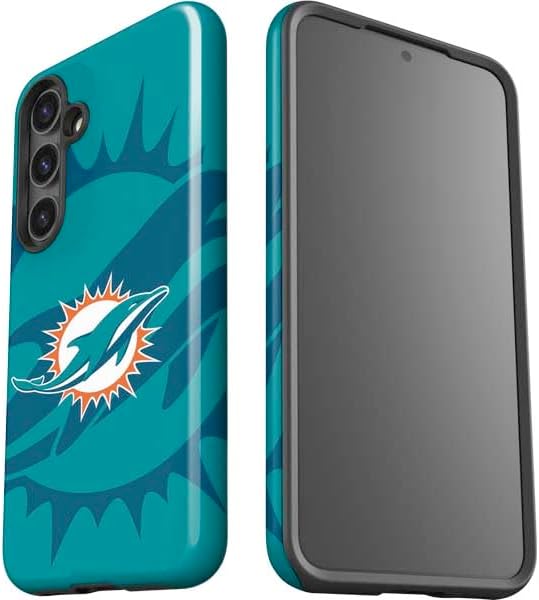 Skinit Impact Phone Case Compatible with Galaxy S25 Plus - Officially Licensed NFL Miami Dolphins Double Vision Design