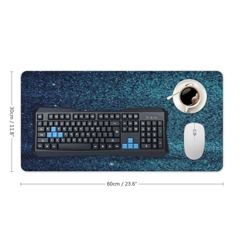 Teal Glitter Pad Grande para Escritorio con Base de Goma miniatura 2