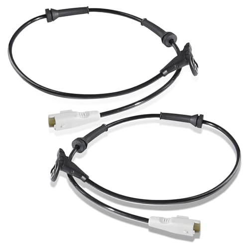 2 Pack ABS Wheel Speed Sensor 4545F5 4545K3, Front Left Right, Replacement 9665386780, for Citroen C4 Picasso DS4 DS5 for Peugeot 3008 307 308 CC 5008 RCZ