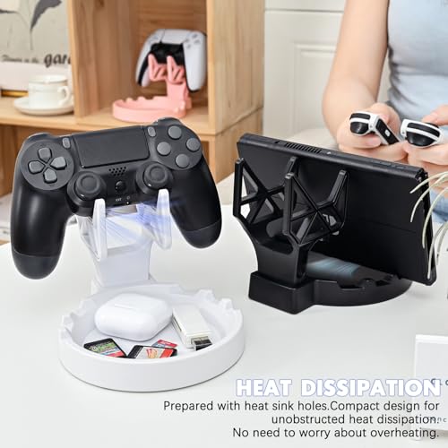 Support Switch OLED réglable blanc compatible manette PS5 PS4 NS Pro