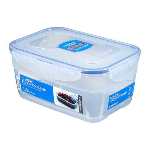 LocknLock PP Classic Frischhaltedose | 1,8 L | 20,8 x 14,3 x 9,4 cm | 100 % luft- und wasserdicht | BPA-frei | Gefrier-& Kühlschrank Organizer | Spülmaschinen-& Mikrowellengeeignet