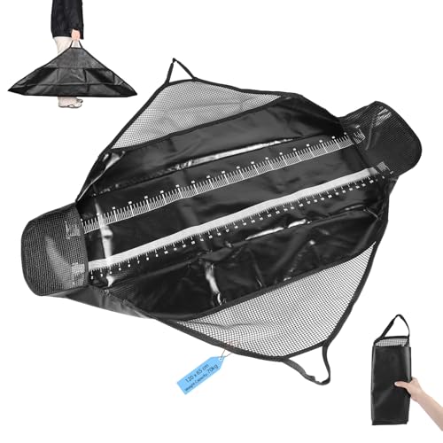 Supaway Tapis de Décrochage avec Mètre 120 x 65 cm Tapis de Pêche Pliable PVC Sac de Pesée pour Poissons Imperméable Tapis Atterrissage avec Poignées...