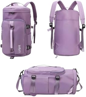 شنطة هاند باج اسطوانية - حريمى وبناتى - للرحلات والنادى - مقاس 46*25*25 - عملية جدا - لون موف