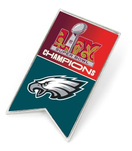 aminco Philadelphia Eagles Super Bowl 59 Champions Banner Shape Pin