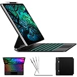 typecase Keyboard Case for iPad Air 13(M4 2026 / M3 2025 / M2 2024) and iPad Pro 12.9 (6/5/4/3 Gen),Magic Keyboard for iPad Pro 12.9,Keyboard Case with Multi-Touch Trackpad, 11 Colors Backlight,Black