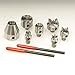 PSI Woodworking Products LCENTSET 7-Piece Multi Spur Drive Center Set With A 1-Inch by 8 TPI Mount