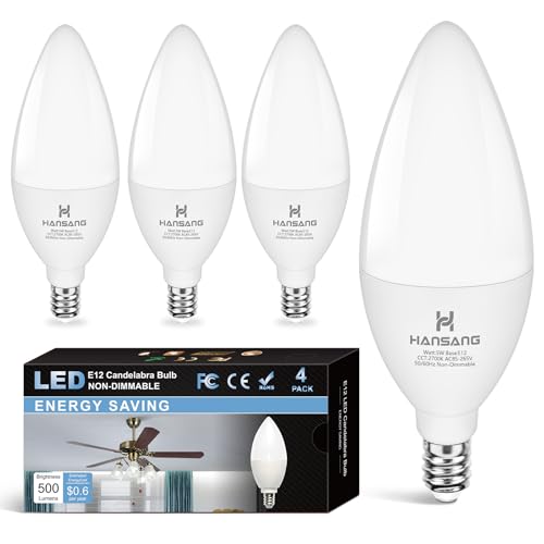 hansang E12 Candelabra LED Light Bulbs 60W Equivalent 2700K Warm White by hansang - Used condition - US$5.80