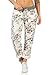 Produktbild Jogginghose Jersey Jogger Damen Rosen Muster locker leichte Freizeithose angenehme Sporthose Kurhose (38-40, Rosen)