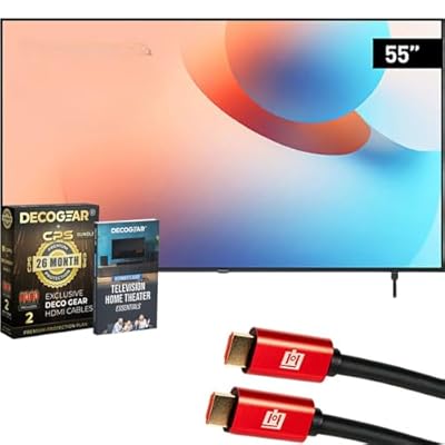Panasonic TV-55W95AP W95 55 inch Mini LED 4K UHD Smart Fire TV (2024) Bundle with CPS Exclusive 26 Month Protection, 2X 4K HDMI Cable & Deco Gear Complete Home Theater Beginner's Guidebook