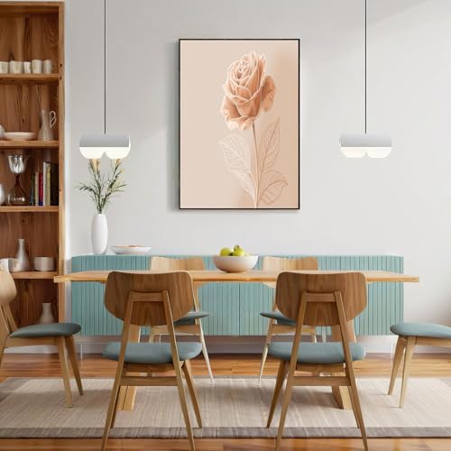 NAWVNMI Elegant Rose Poster Minimalist Floral Canvas Wall Art Elegant