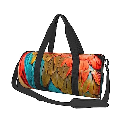 Sac de gym plumes colorées pour votre séance de fitness ou un weekend d'évasion