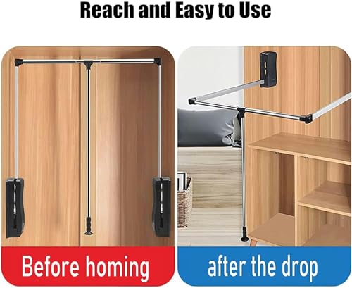 Tringle de placard rétractable 35-48 pouces réglable pour dressing - 7