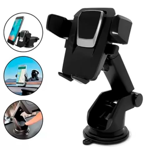 Suporte Veicular Universal para Celular Trava Automática Ventosa Ultrafixa Estabilidade Premium Anti