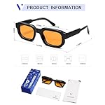 VANLINKER Retro Small Chunky Rectangle Sunglasses for Men Women Vintage Trendy Square Thick Sun Glasses VL9823 - Image 5