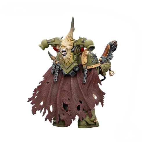 Image of JOYTOY Warhammer 40K 1:18 Death Guard Plague Marine Champion with Plasma Pistol and Power Fist Model Birthday Gifts JT03592