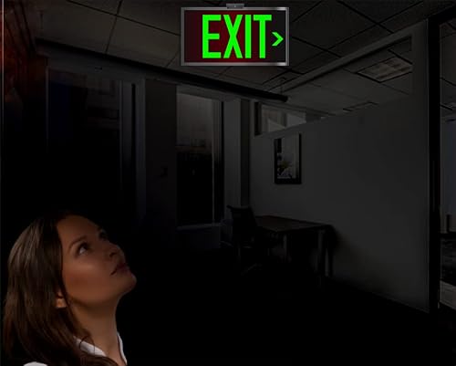 Photoluminescent Exit Sign Red - Framed Flat Wall Mount. Ul 924 Code Approved/Ibc/Nfpa 101/Item: Frul-050-R #TOP5