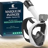 Avec le masque de plongée, vous pouvez plonger jusqu'à 3 mètres de profondeur sans problème. Jetez un oeil à notre vidéo. Le masque de plongée Seaview Pro est un masque intégral, c'est-à-dire qu'il couvre tout le visage. Deux tailles garantissent un ajustement parfait, également pour les enfants à partir de 10 ans (S/M).