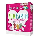 YumEarth Valentine Organic Sour Littles Chewy Candy - Allergy Friendly (Top 9 Free), No Artificial Dyes, Non GMO, Gluten Free, Vegan Candy Snacks - 15 Count (1, 7.5 Ounce)