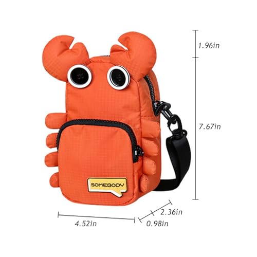 KARRESLY Kawaii Shoulder Bag Cartoon Crossbody Bag with Adjustable Shoulder Strap Cute Wallet Crab Anime Wallet Purse Gifts3