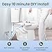 LUXE Bidet NEO 185 Plus - Dual Nozzle, Non-Electric Bidet Attachment for Toilet Seat, Patented Slide-In Install, 360° Self-Clean, EZ-Lift to Clean, Feminine & Rear Wash (Chrome)