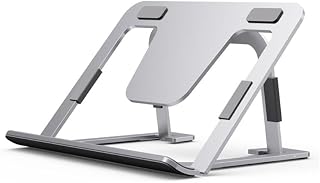 Coverzone iPad Uyumlu Tablet Standı Yüksekliği Ayarlanabilir Tutucu Tok Alüminyum 14 inç Notebooklar ile Uyumlu Pedli Kaymaz Tasarım%100 Tok Alüminyum Alaşımlı Katlanır ZR749 (ZR749)