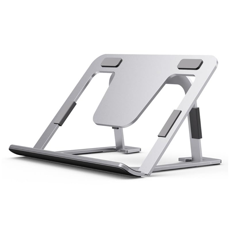 IPad Uyumlu Tablet Standı Yüksekliği Ayarlanabilir Tutucu Tok Alüminyum 14 inç Notebooklar ile Uyumlu Pedli Kaymaz Tasarım%100 Tok Alüminyum Alaşımlı Katlanır ZR749 (ZR749)