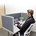 OBEX Acoustic Mounted Screen Privacy Panel Table Top Separator, Sound Blocking Desk Divider (Graphite, 18